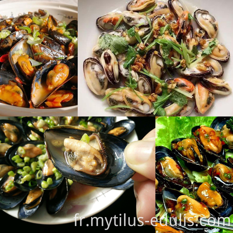 moules vertes fraîches surgelées